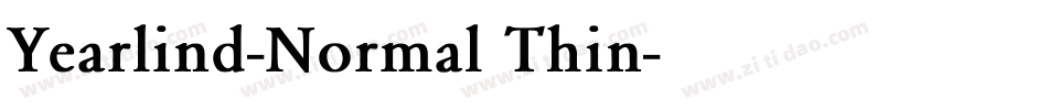 Yearlind-Normal Thin字体转换